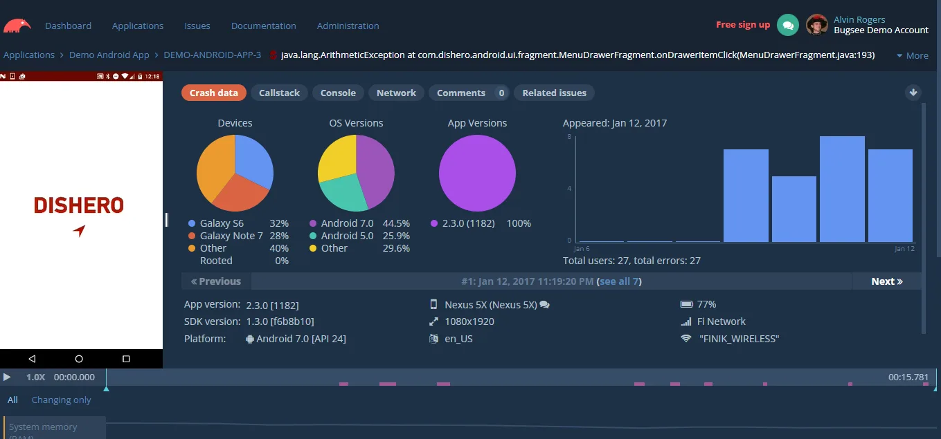 Bugsee in Action Improving UI Testing