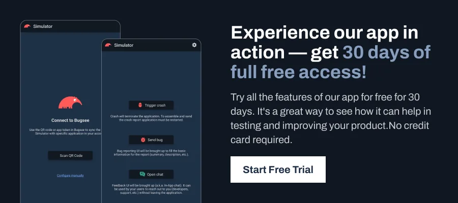 free trial banner