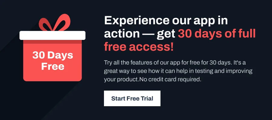 free trial banner
