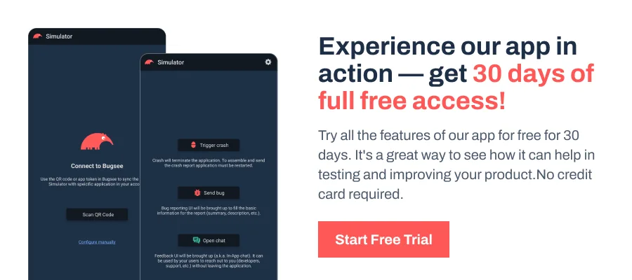 free trial banner