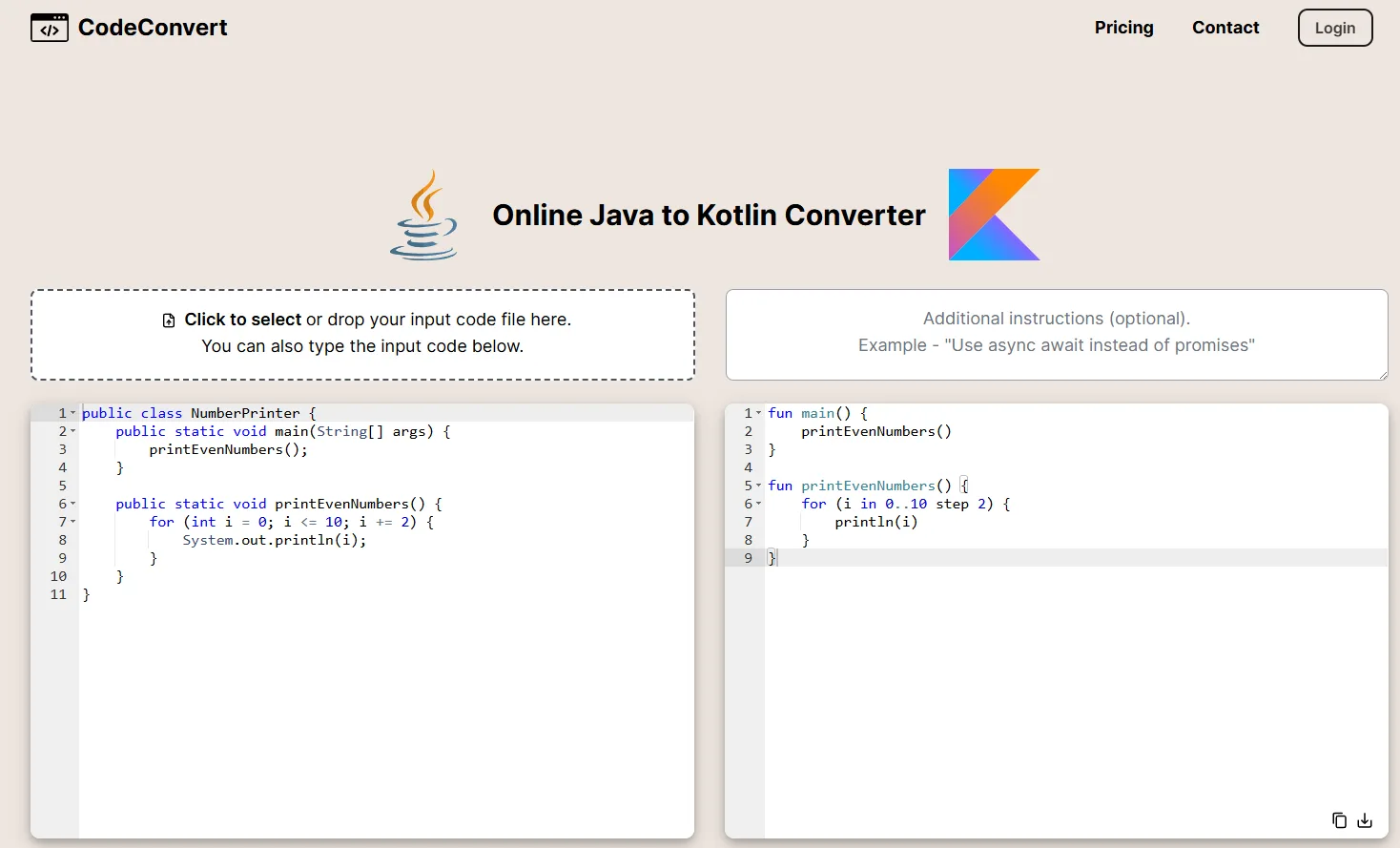 Use an Online Converter to convert kotlin to java