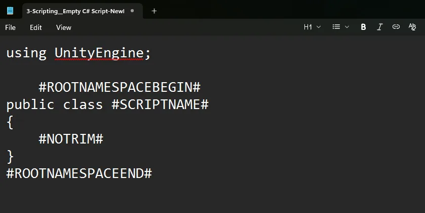 How to Customize Unity Script Templates?